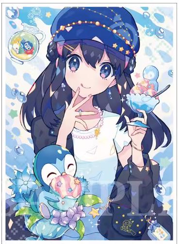 Foil Dawn Tea Time Pokemon Anime Card Sleeve for Pokemon Yugioh Vanguard MTG One Piece Union arena