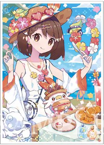 Foil Gloria Tea Time Pokemon Anime Card Sleeve for Pokemon Yugioh Vanguard MTG One Piece Union arena