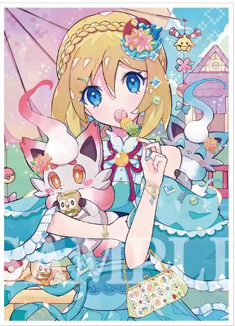 Foil Irida Tea Time Pokemon Anime Card Sleeve for Pokemon Yugioh Vanguard MTG One Piece Union arena