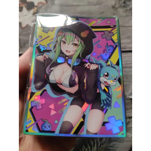 Foil Rina Digimon Anime Card Sleeve Pokemon Yugioh Vanguard Battle Spirits MTG Weiss Duel Master Digimon Flesh and blood