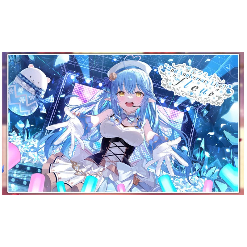 Hololive Yukihana Lamy Mousepad Card Game Playmat for Pokemon Yugioh Vanguard Battle Spirits MTG Weiss One Piece