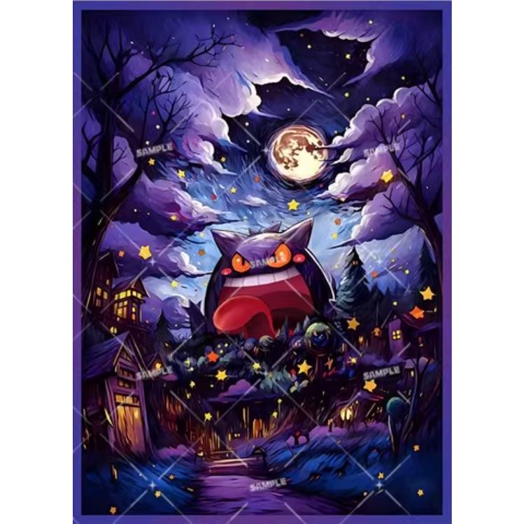 Gengar Dynamax Foil Card Sleeve for EDH MTG Flesh and Blood Pokémon One Piece Digimon Lorcana