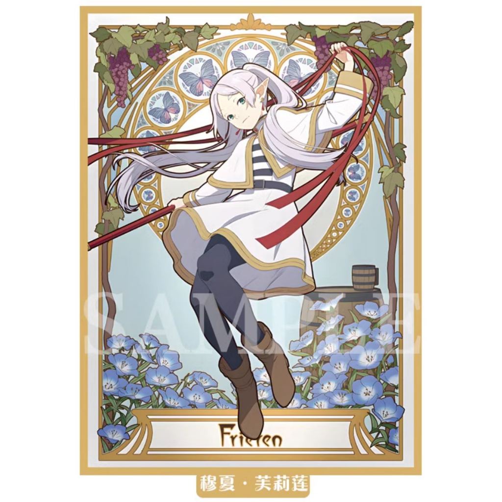 Foil Frieren Fern Anime Card Sleeve Pokemon Yugioh Vanguard Battle Spirits MTG Duel master One piece Union Arena Lorcana