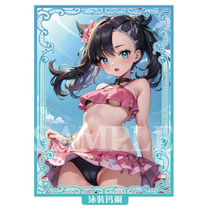 Foil Waifu Trainer Swimwear Anime Card Sleeve Pokemon Yugioh Vanguard MTG Duel master One piece Union Arena Lorcana