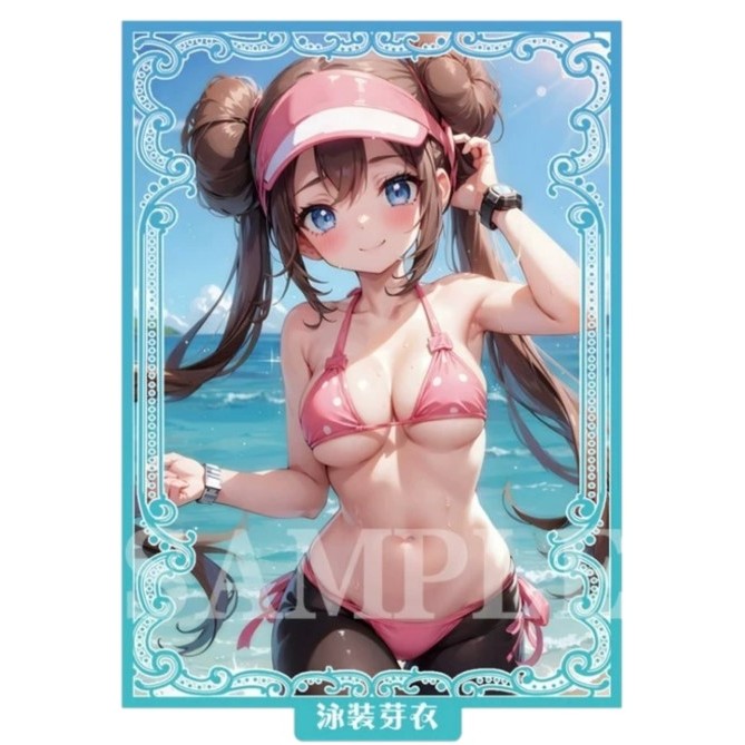 Foil Waifu Trainer Swimwear Anime Card Sleeve Pokemon Yugioh Vanguard MTG Duel master One piece Union Arena Lorcana