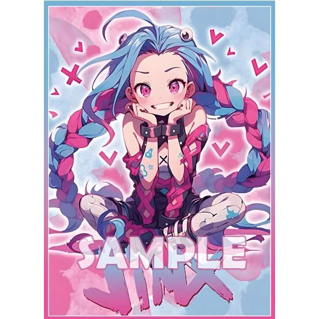 League of Legends Jinx Card Sleeve for EDH MTG Flesh and Blood Pokémon One Piece Digimon Lorcana