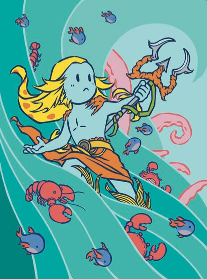 Chibi Legend Series - Thrasios, Triton Hero Snap Case for Magic The Gathering Commander EDH Elder Dragon Highlander