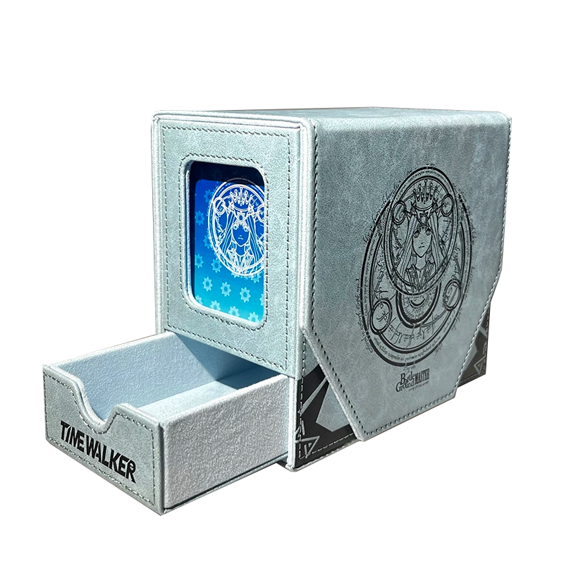 Timewalker EDH Deckbox with slots for magnet card holder for MTG Flesh and Blood Pokémon Vanguard Digimon One Piece