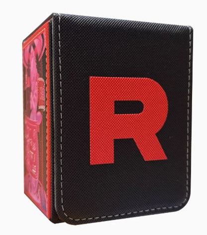 PU Team Rocket Deck box for Pokemon Lorcana MTG Duel Master Vanguard One Piece Union Arena Digimon Sorcery Weiss