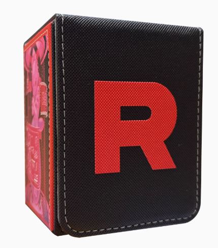 PU Team Rocket Deck box for Pokemon Lorcana MTG Duel Master Vanguard One Piece Union Arena Digimon Sorcery Weiss