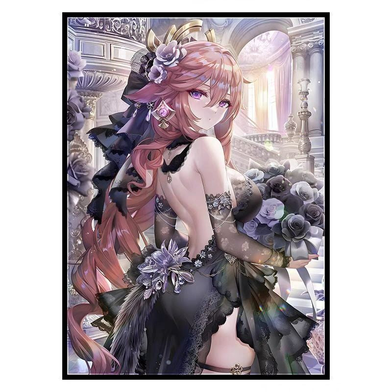 Preorder - Foil Genshin Impact Ganyu Eula Keqing Yae Miko Anime Card sleeve for Pokemon Yugioh Vanguard MTG One Piece