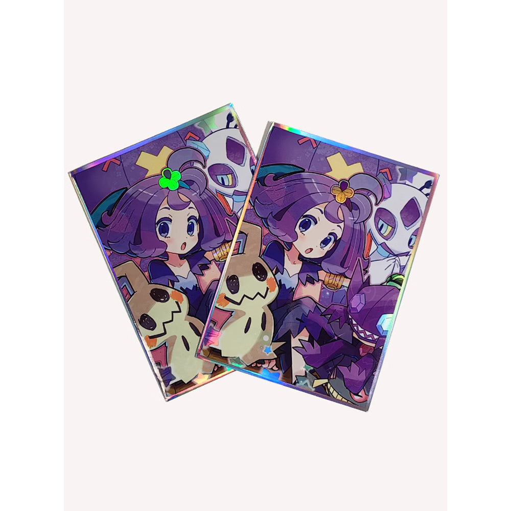 Foil Acerola Pokemon waifu Anime Card Sleeve for Pokemon Yugioh Vanguard Battle Spirits MTG Duel master One Piece