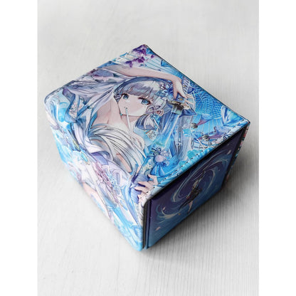 PU Ayaka Genshin Impact Anime Deckbox for Pokemon Yugioh Vanguard One Piece Union Arena Flesh and Blood