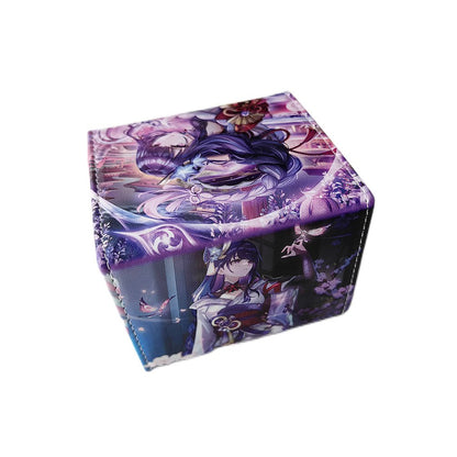 PU Raiden Shogun Genshin Impact Anime Deckbox for Pokemon Yugioh Vanguard One Piece Union Arena Flesh and Blood