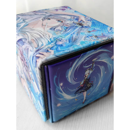 PU Ayaka Genshin Impact Anime Deckbox for Pokemon Yugioh Vanguard One Piece Union Arena Flesh and Blood