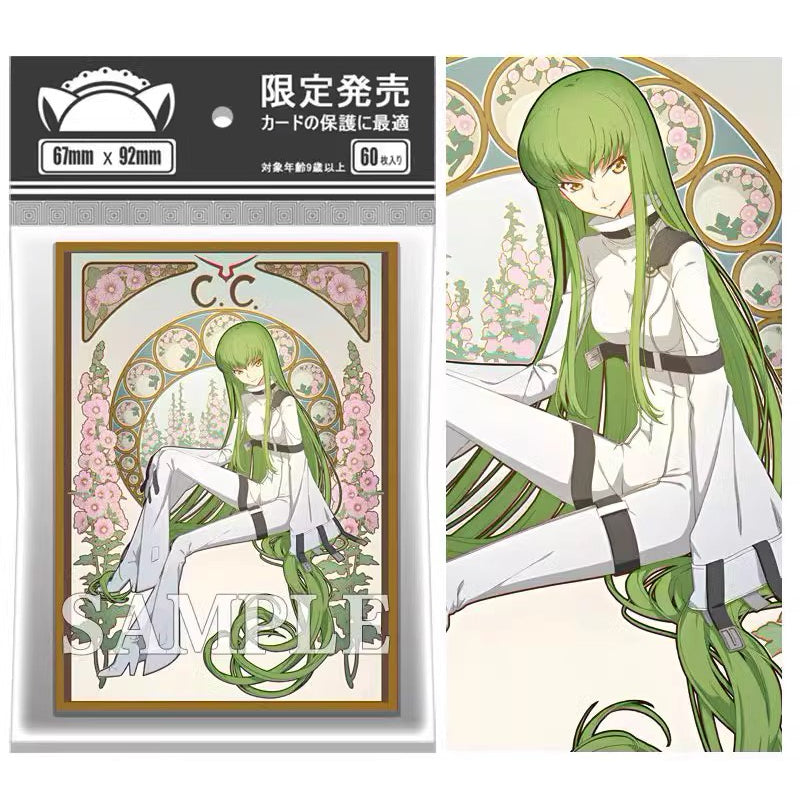 Foil C.C Code Geass Anime Card Sleeve for Pokemon Yugioh Vanguard Battle Spirits MTG One Piece Union arena Digimon