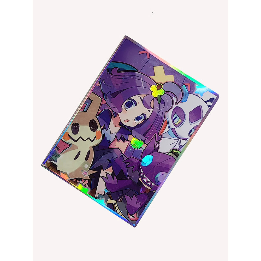 Foil Acerola Pokemon waifu Anime Card Sleeve for Pokemon Yugioh Vanguard Battle Spirits MTG Duel master One Piece