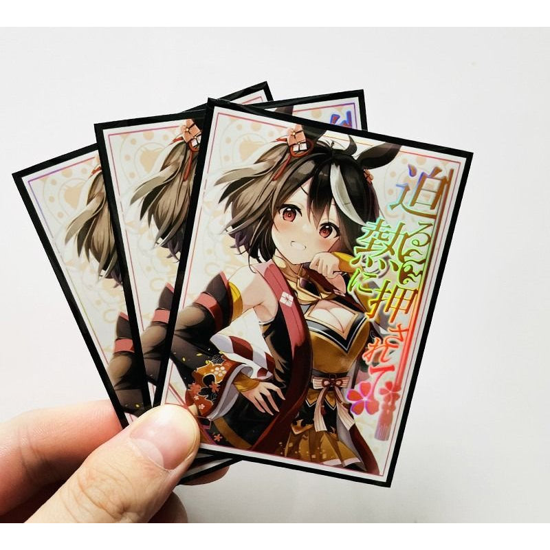 Foil Uma Musume Pretty Derby Kitasan Black Satono Diamond Doujin Anime card sleeve for Pokemon Yugioh Vanguard One Piece