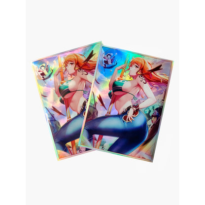 Foil Nami Anime/Doujin Card Sleeve for Pokemon Yugioh Vanguard MTG Weiss Lorcana Digimon One Piece