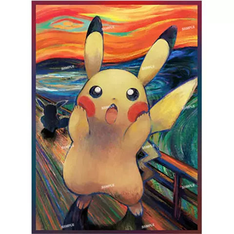 Pikachu The Scream Anime Card Sleeve Pokemon Yugioh Vanguard Battle Spirit MTG Duel master One piece Union Arena Lorcana