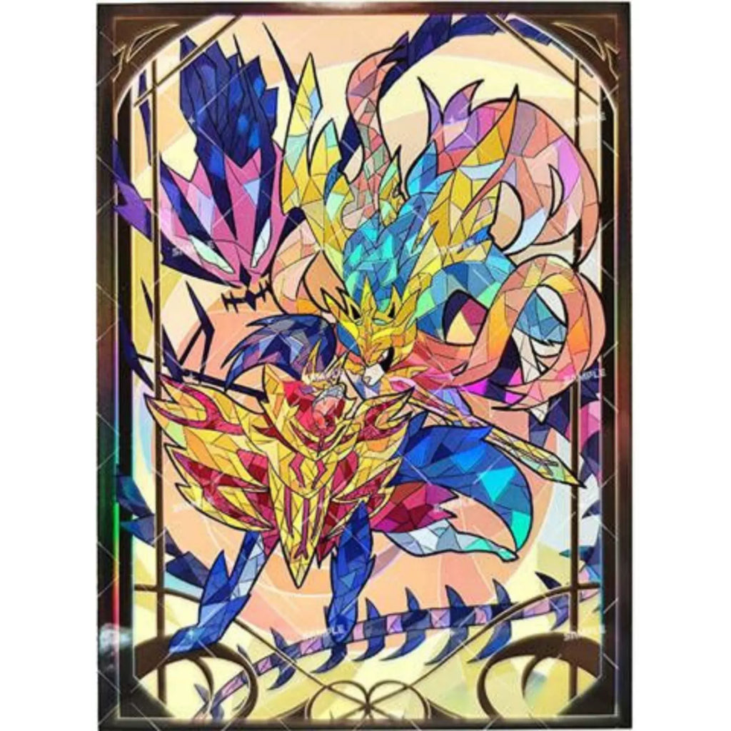 Foil Eternatus Zacian Zamazenta Anime Card Sleeve for Pokemon Yugioh Vanguard MTG Weiss OPCG Digimon Lorcana FAB Sorcery