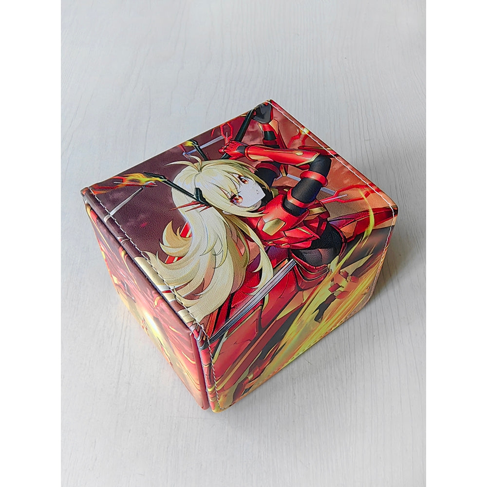 PU Sky Striker Yugioh Anime Deckbox for Pokemon Lorcana MTG Duel Master Vanguard One Piece Union Arena Flesh and Blood