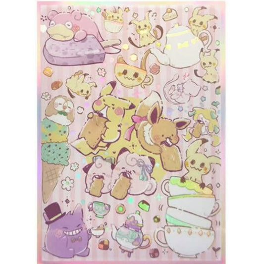 Cute Chibi Tea time Anime Card Sleeve Pokemon Yugioh Vanguard Battle Spirits MTG Duel master One piece Union Arena