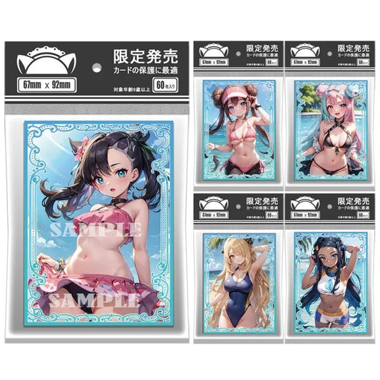 Foil Waifu Trainer Swimwear Anime Card Sleeve Pokemon Yugioh Vanguard MTG Duel master One piece Union Arena Lorcana