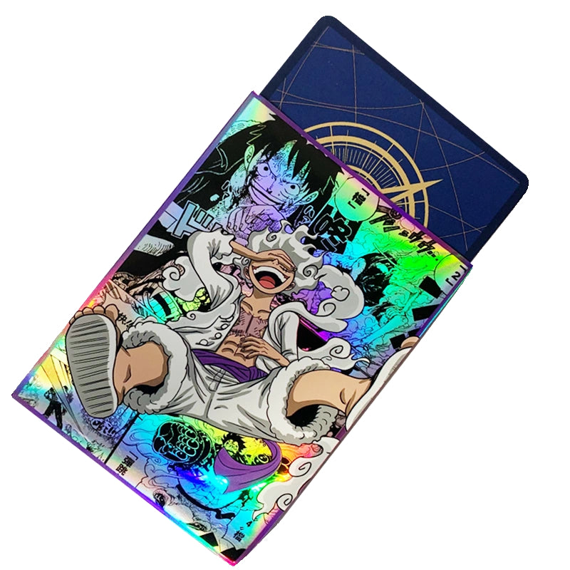 Foil Luffy Nika Sun god doujin Anime Card Sleeve Pokemon Yugioh Vanguard MTG Duel master One piece Union Arena Lorcana