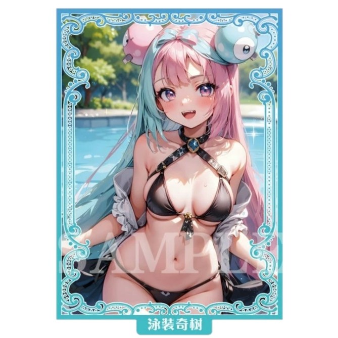 Foil Waifu Trainer Swimwear Anime Card Sleeve Pokemon Yugioh Vanguard MTG Duel master One piece Union Arena Lorcana