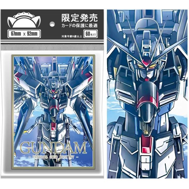 Gundam SEED Destiny Freedom Gundam Foil Anime Card Sleeve for EDH MTG Flesh and Blood Pokémon One Piece Digimon Lorcana