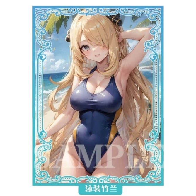 Foil Waifu Trainer Swimwear Anime Card Sleeve Pokemon Yugioh Vanguard MTG Duel master One piece Union Arena Lorcana