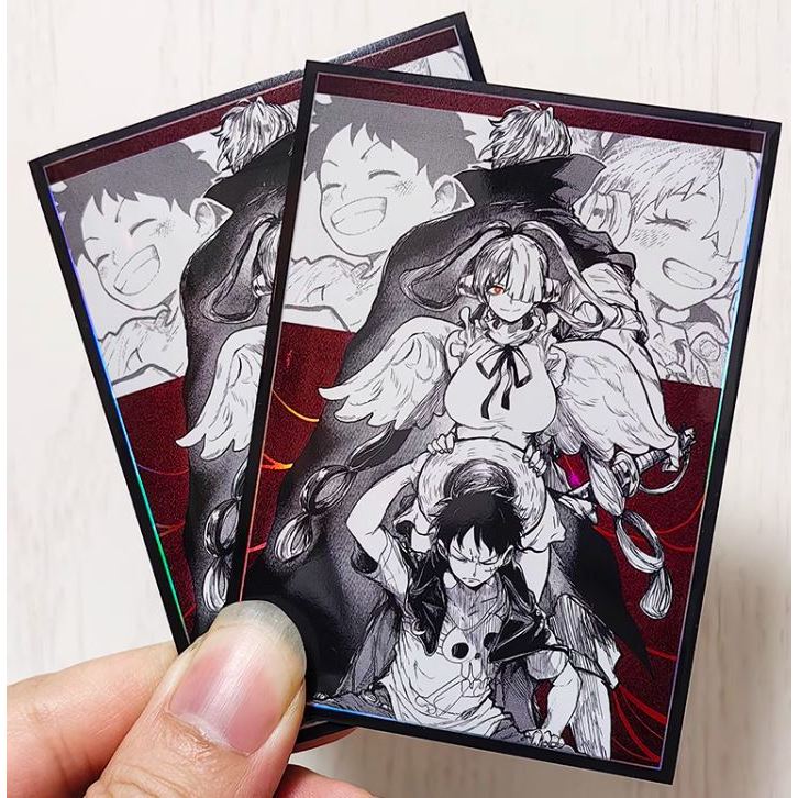 One Piece RED Foil Anime Card Sleeve for EDH MTG Flesh and Blood Pokémon One Piece Digimon Lorcana