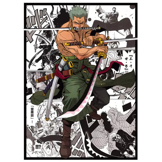 Foil Zoro Manga doujin Anime Card Sleeve Pokemon Yugioh Vanguard MTG Duel master One piece Union Arena Lorcana