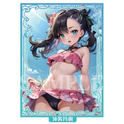 Foil Waifu Trainer Swimwear Anime Card Sleeve Pokemon Yugioh Vanguard MTG Duel master One piece Union Arena Lorcana