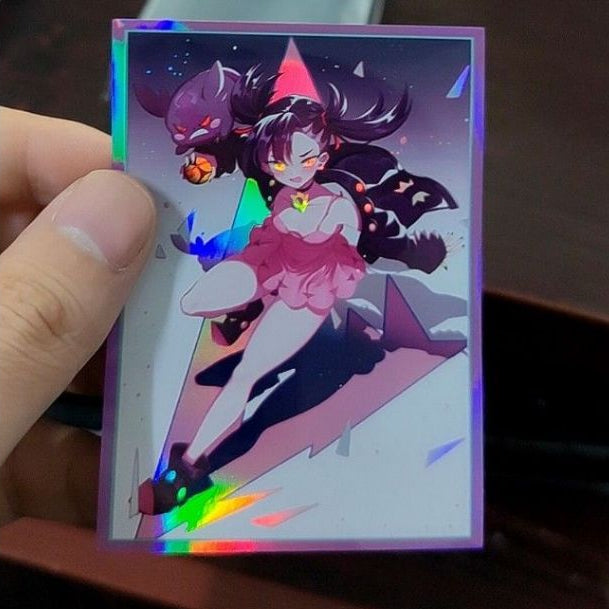 Foil Marnie Pokemon waifu trainer Doujin Anime Card Sleeve for EDH MTG Flesh and Blood Pokémon One Piece Digimon Lorcana