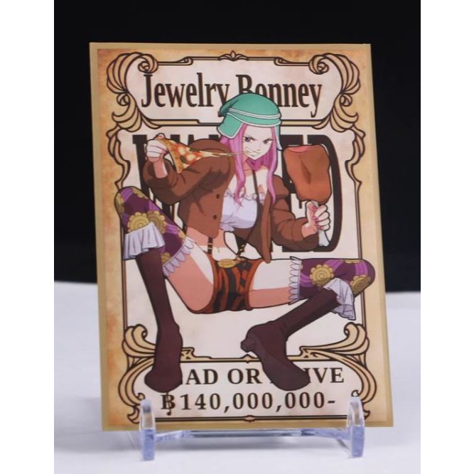 One Piece Jewelry Bonney Matte Card Sleeve for EDH MTG Flesh and Blood Pokémon One Piece Digimon Lorcana